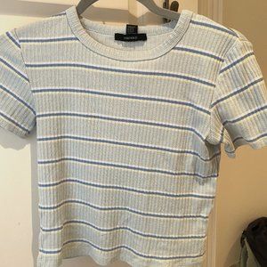 Pastel Blue Tee with stripes